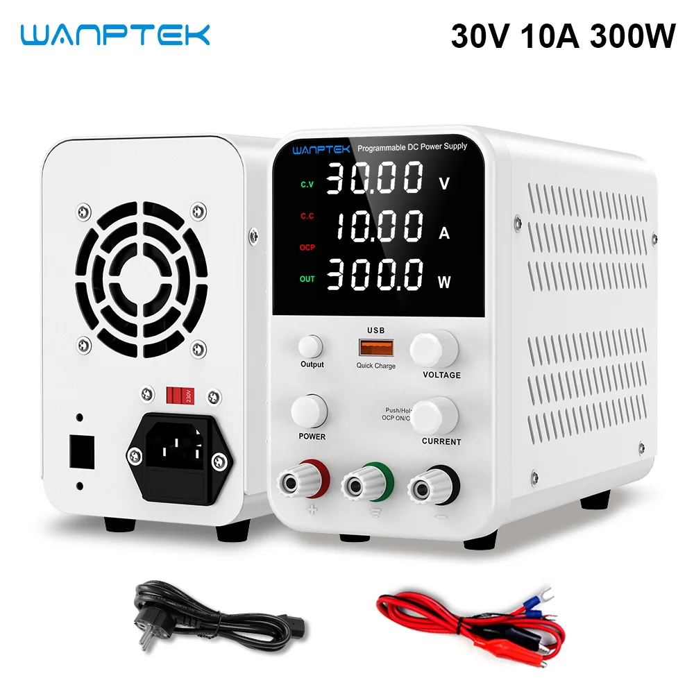 Wanptek Laboratory Power Supply 30V 5A 30V 10A 60V 5A 120V 3A Encoder Adjustment with USB Fast Charging Lab DC Power Supply