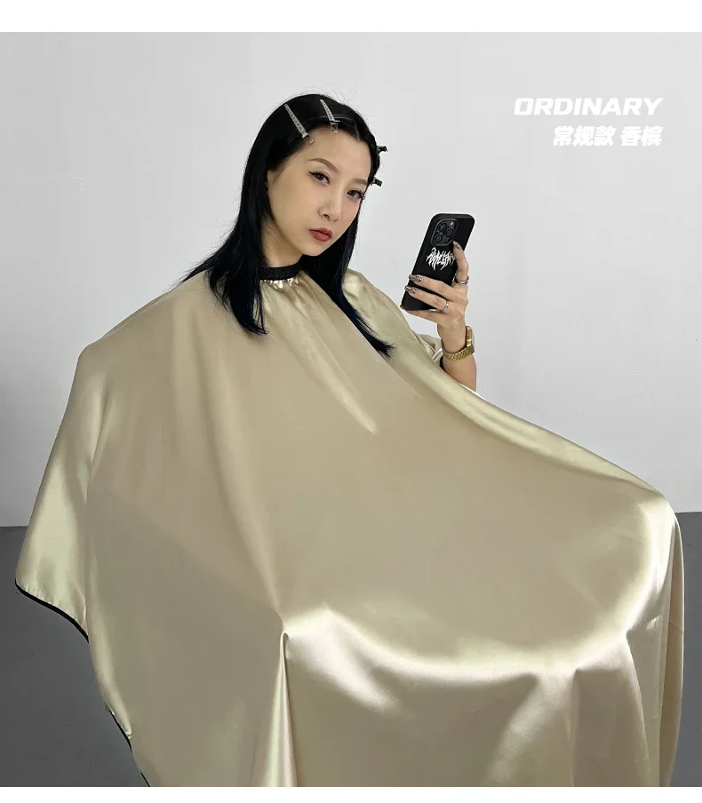 Satin Professional Hairdressing Apron Hair Cutting Satin Leopard Printing Cape Barber Styling Salon Camps Hairdresser Wrap Cloth 4