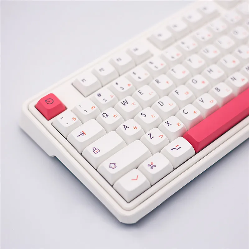 Teclas Pbt Personalizadas para Teclado Mecânico Extra-grosso 126 Teclas Perfil Xda Japonês Inglês Russo Bonito