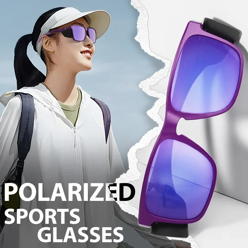 Kapvoe Glacier Sunglasses Fashion Polarized Sports Sunglasses Men Cycling Glasses Women Glasses Windproof UV400 Glasses Fishing