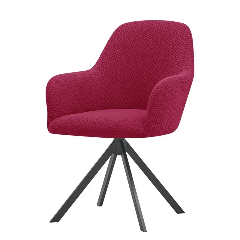 1/2/4/6pcs Jacquard High Arm Dining Chair Covers Elastic Office Chair Cover Stretch Hotel Bar Chairs Seat Slipcover Living Room