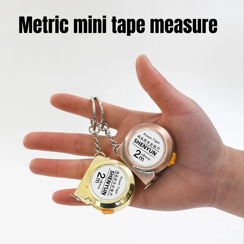 Portable Mini Tape Measure 2m Keychain Measuring Tool Mild Steel Household Ruler Clear Scale Inch Centimeter Compact Design tape measure measuring tape measuring ruler