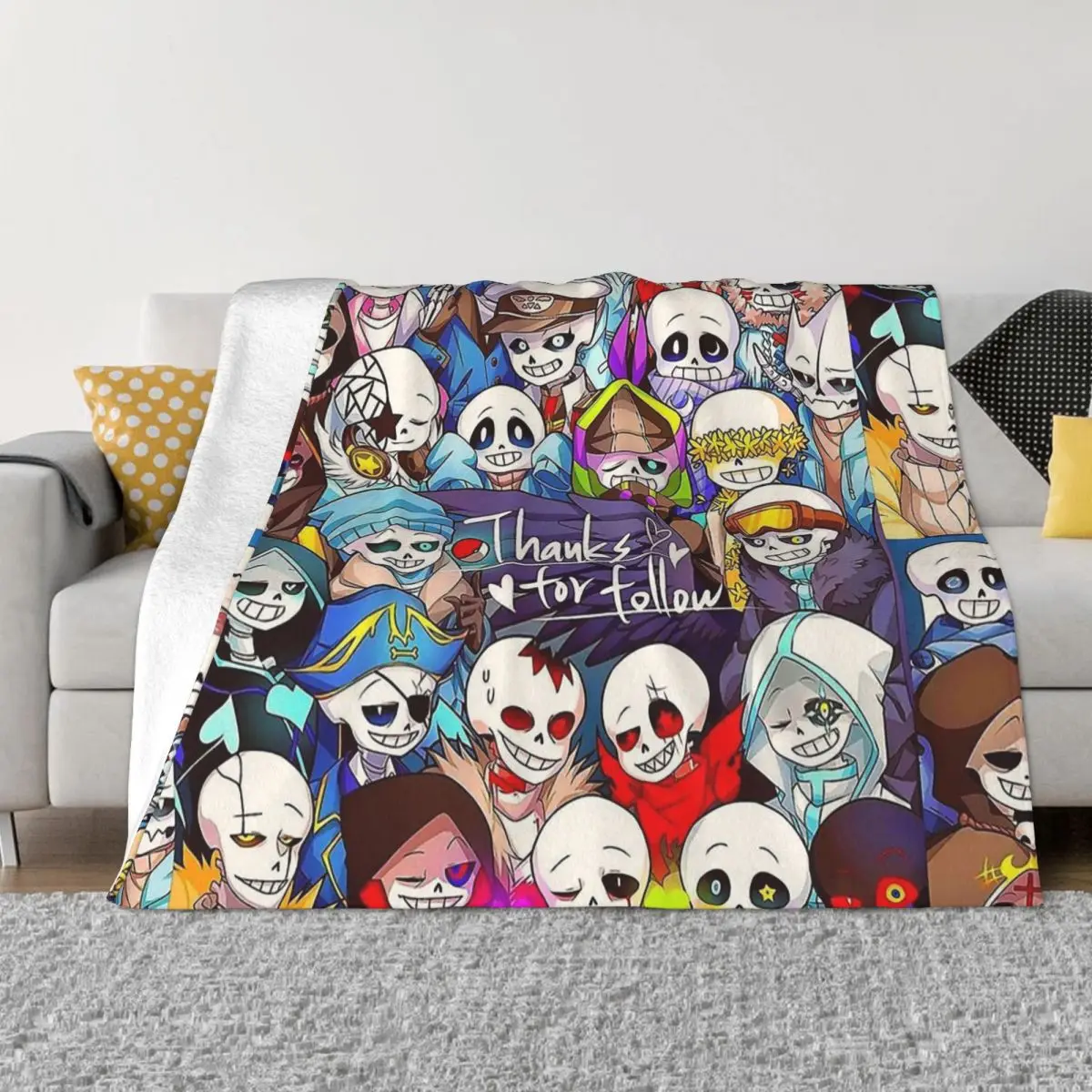 

Фланелевое мягкое флисовое покрывало с героями мультфильма Undertale Game Frisk Sans Papyrus