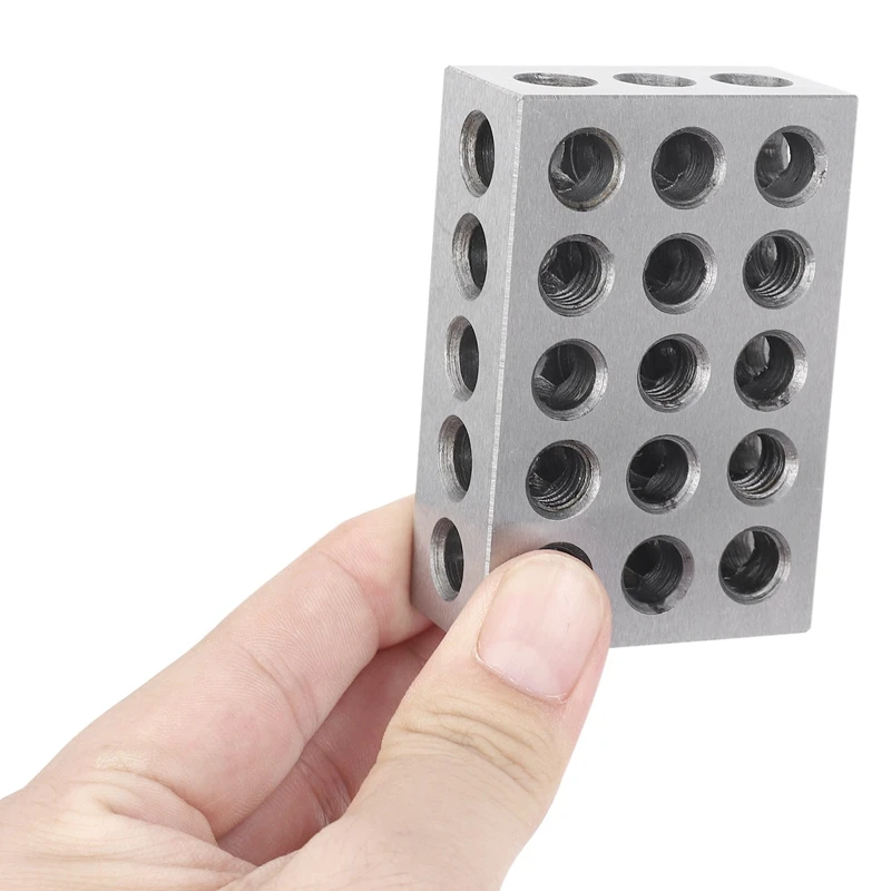 경화 강철 블록, 평행 클램핑 블록, 선반 도구, 공작 기계용 정밀도 0.005mm, 23 홀, 25x50x75mm, 2 개