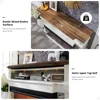 52" Electric Fireplace with Mantel, Freestanding Fireplace Heater TV Stand with 36" 3-Side Glass Insert for TVs Up to 65" 4