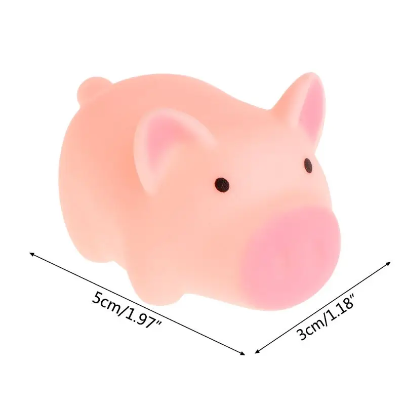 

5 Pcs Small Silicone Pig Squeaky Sound Toy for Pet Cats Dogs Outdoor Indoor