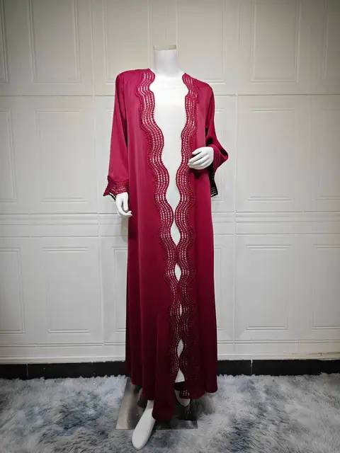 Vêtements musulmans pour femmes de Dubaï, robe Abaya ouverte, Kaftan turc, Jalabiya, Kimono islamique, Cardigan, Caftan marocain, Robe pour femme