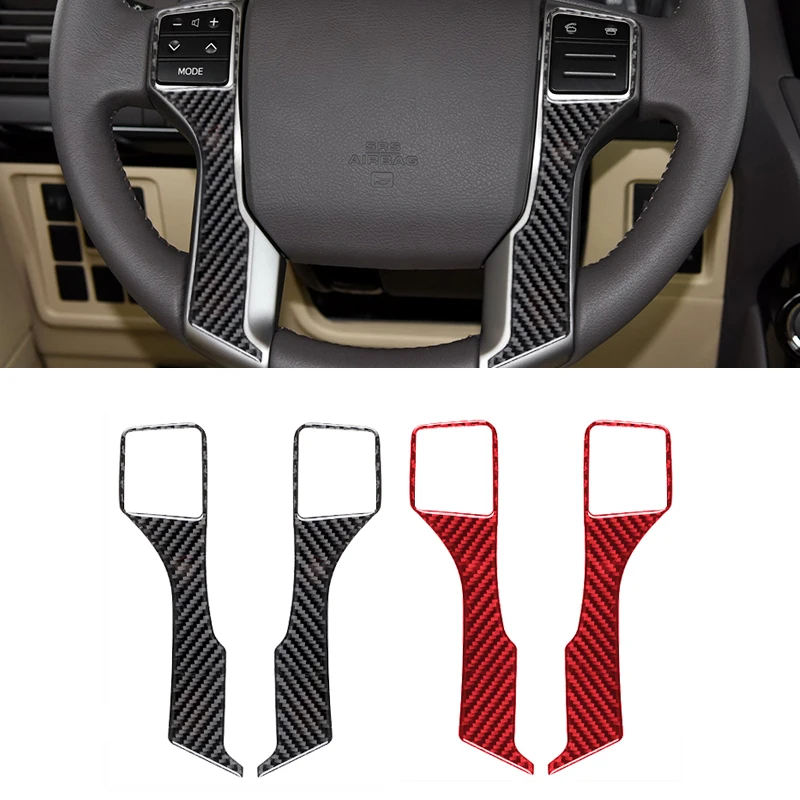 

Для Toyota Land Cruiser Prado 2010-2018 кнопки рулевого колеса Панель рамка наклейка углеродное волокно автомобильные аксессуары для интерьера