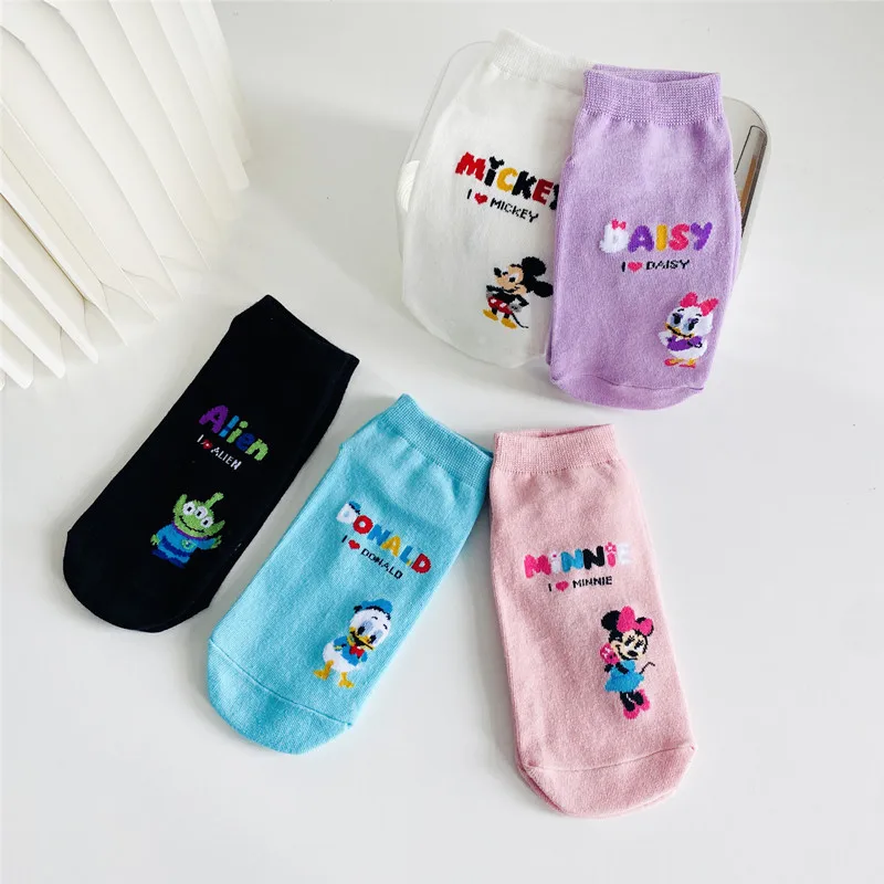 Women's Anime Socks Disney Cartoon Character Mickey Minnie Donald Duck