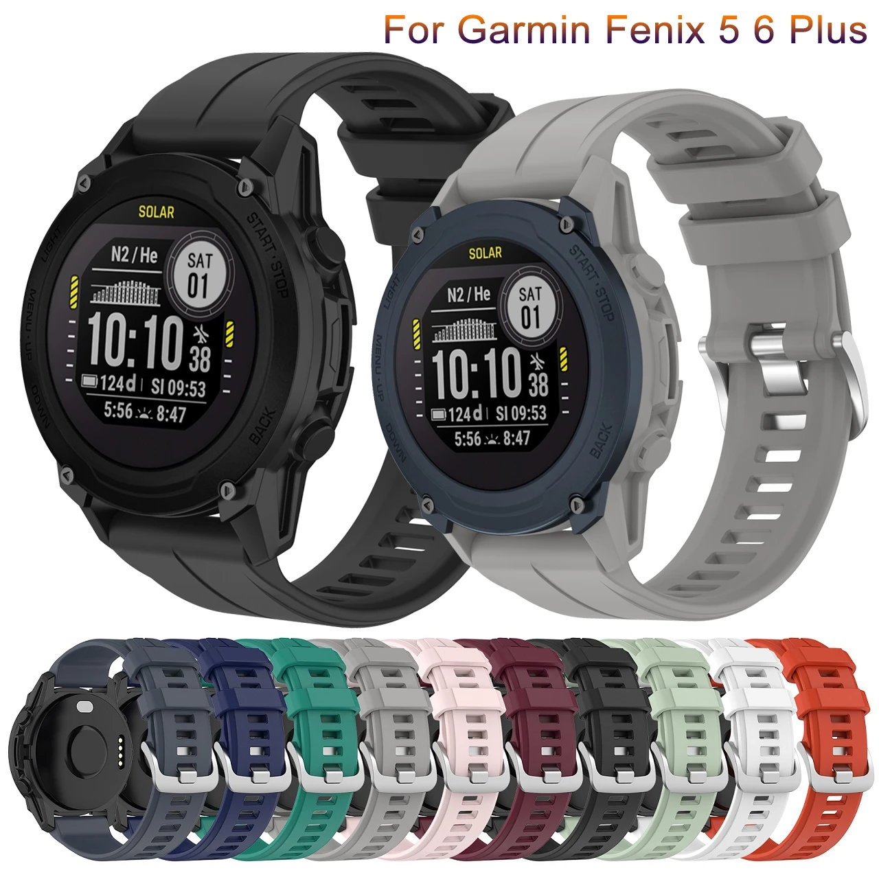 22mm Silicone Watch Strap For Garmin Fenix 5 Forerunner 945 935 Smar Twatch Wrist Strap For Fenix 6 Pro 5 5 Plus Bracelet - Watchbands - AliExpress