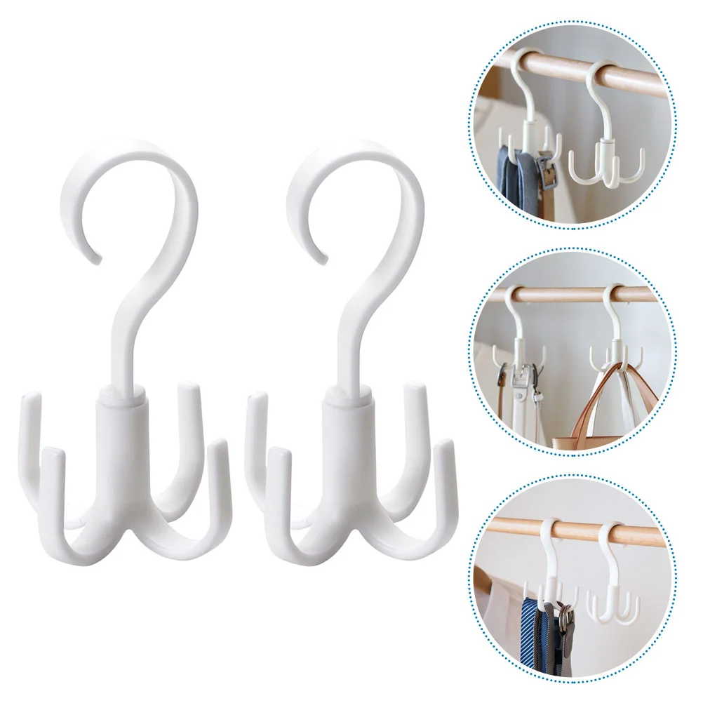 

2 Pcs Tie Organizer Closet Handbag Hanger Clothes Storage Purse Hook Wardrobe Rack Holder Wallets