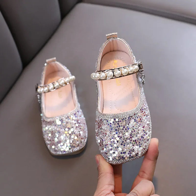 Mädchen Prinzessin Lederschuhe Mode Glitzer kausale Kinder Hochzeits feier Wohnungen elegante Kinder Ballett Leistung Mary Jane Schuhe