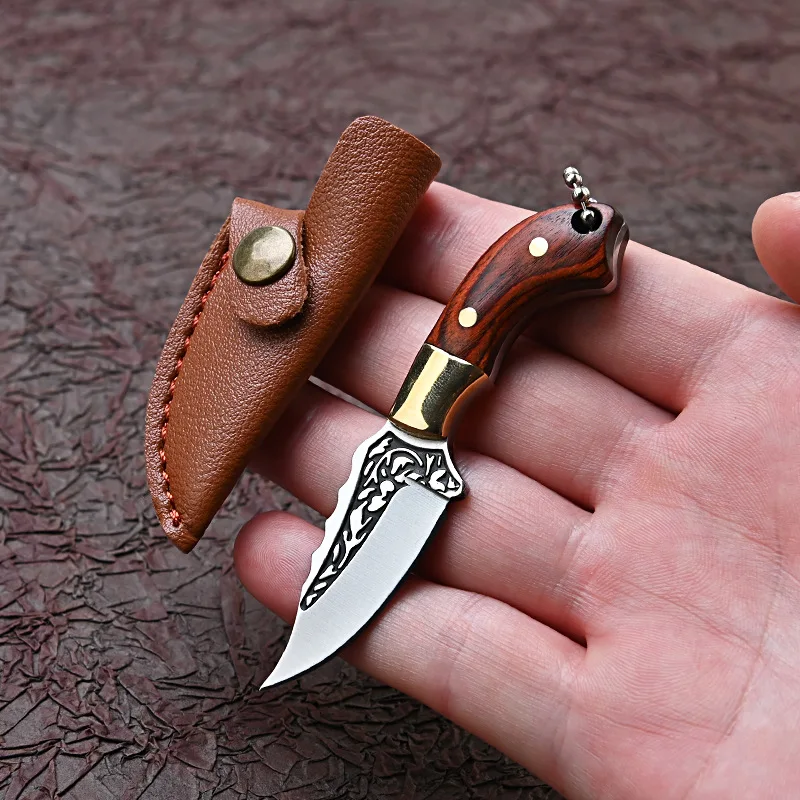 Brass Keychain Pendant Sharp Knife Keychains Wood Keychain Pendant Knife Gift Aliexpress