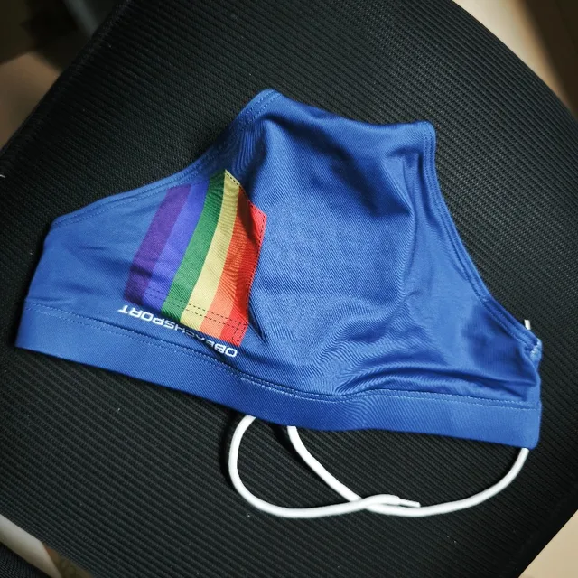 Maillot de bain triangle imprimé pour homme, taille basse, avec coussinets amovibles, modèle BS409 - Photos réelles du stock 2026 1