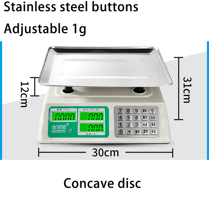  NAUTIG Digital Price Computing Scale, Rechargeable Commercial Weight  Scale for Food Meat Produce, : Home & Kitchen