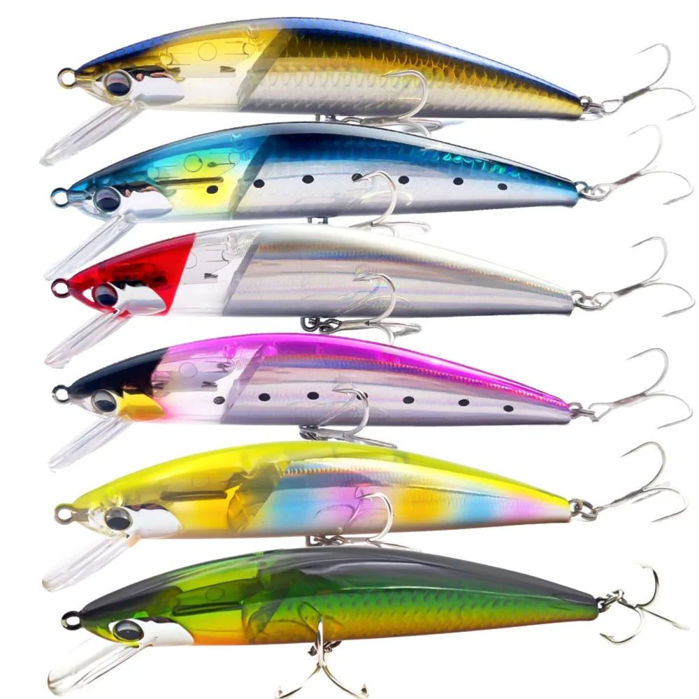 Sinking Minnow Fishing Lure 38g 12cm Jerkbait Flash Blade Heavy Seawater Artificial Hard Bait Trolling Lure Seawater Freshwater