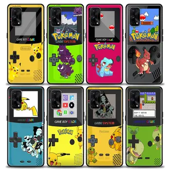 Funda Coque 케이스, OPPO Realme X50 X7 XT X 10 9 9I 8 8I 7 6 5 Pro Plus 5G 케이스, 카파 쉘, 게임 보이 P-포켓몬 P-피카츄