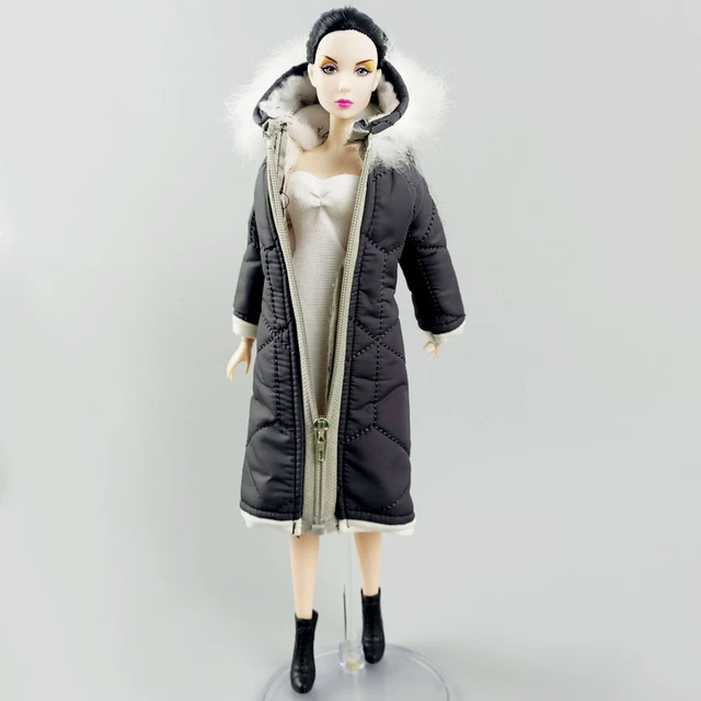 Long Coat Cotton Outfits for Barbie Doll Clothes Accessories Winter Wear  Jacket