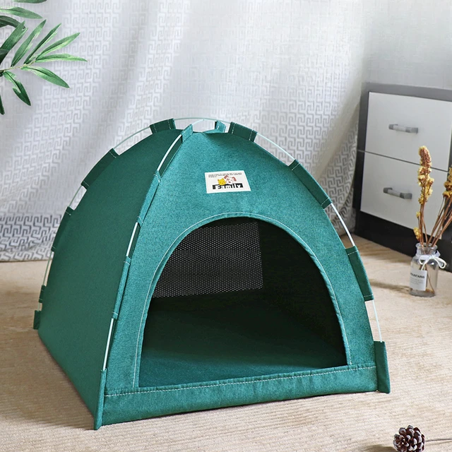 Foldable Cat House Pet Tent Four Seasons Universal Cat and Dog Pet Nest Summer Cool Mat Outdoor Portable Foldable Breathable 2
