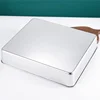 Stainless Steel Flat Bottom Storage Tray with Lid Square Food Plate Cake Bread Pastry Baking Pan Dish Bakeware Kitchen Tools 6