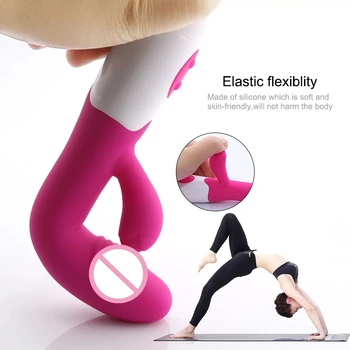 G Spot Vibrator 30 Speed Rabbit Vibrator Female Clitoral Stimulation Rechargable Realistic Dildo Magic Wand Adult Women Sex Toys 3