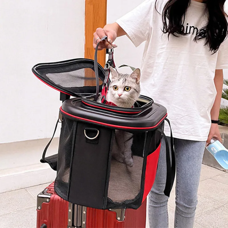 Cat Carrier Portable Pet Carrier Backpack Car Seat Cover Bag For Cats