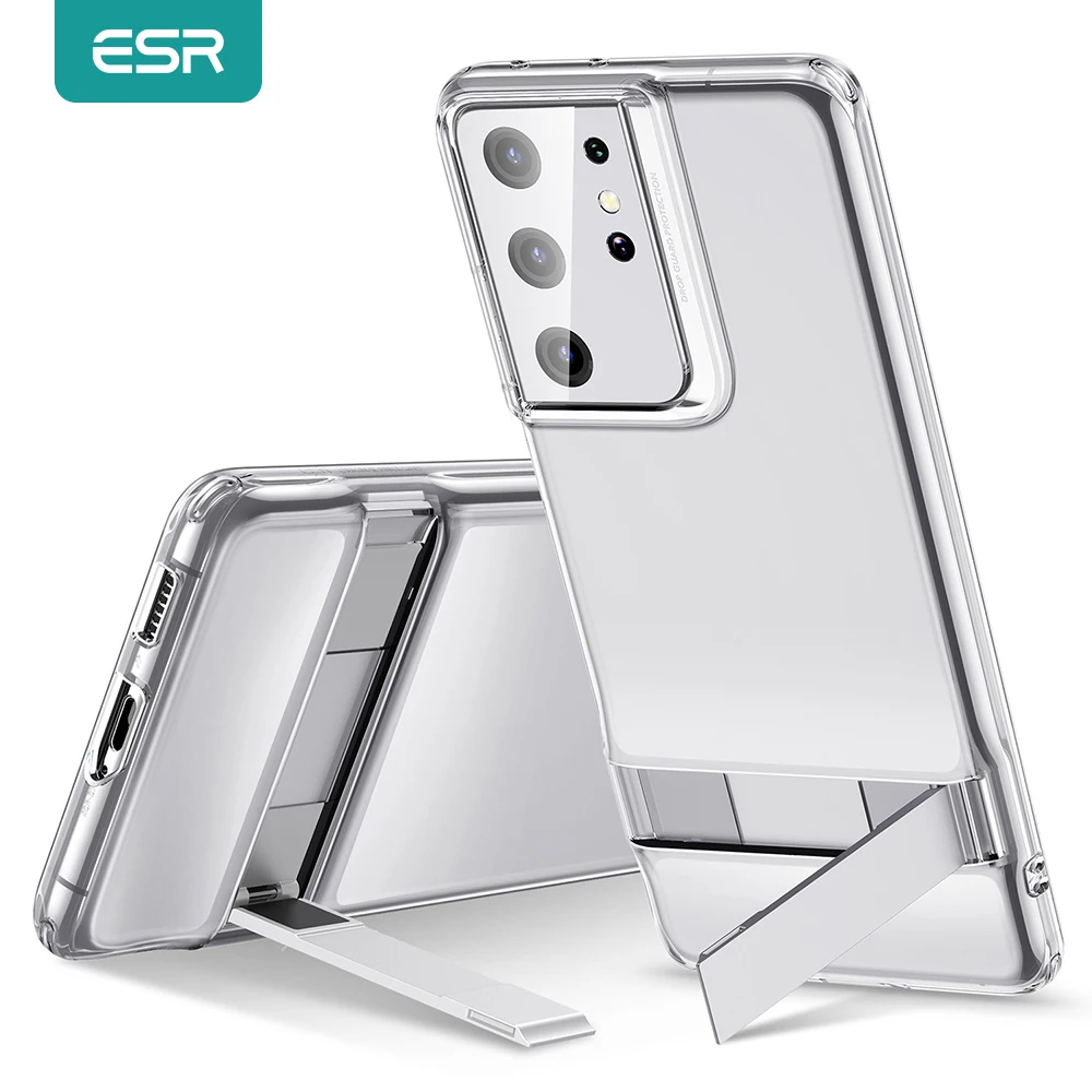 Esr Per Samsung Galaxy S23 S22 Custodia Ultra Custodia Trasparente Per Cavalletto Cover Posteriore In Tpu Per Galaxy S21 Plus/ S23 Custodia Ultra Tras