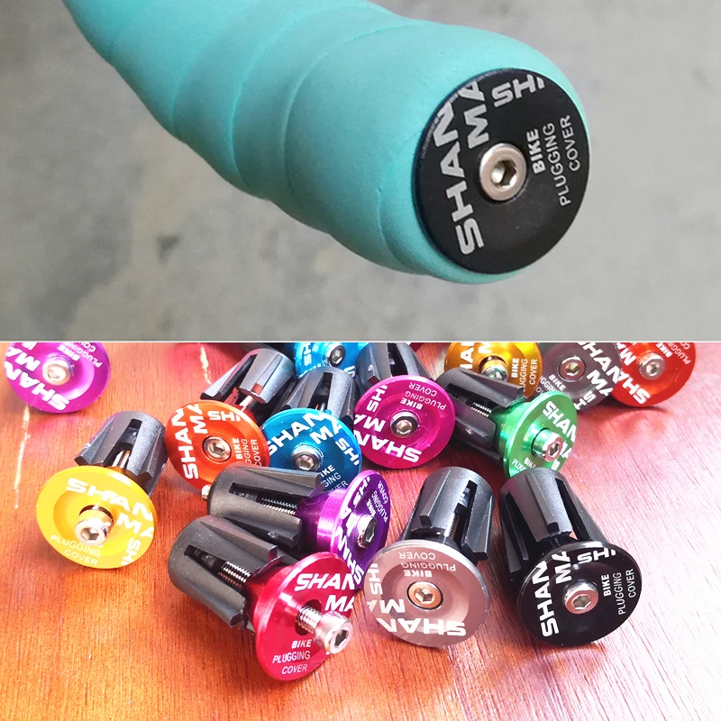 New 9 colors are available Cycling Handlebar Cap Bicycle Grips Aluminum Alloy Bike Handle Bar End Plugs Bicycle Parts