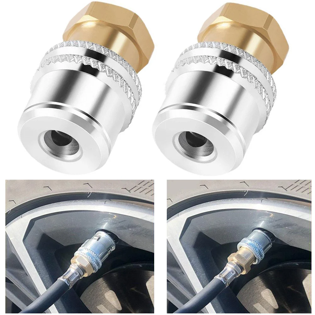 

2Pcs Lock On Air-Chuck 1/4NPT Car Self-Locking Tire Inflator Chuck Tire Inflator Closed Flow Brass Tire Air-Chuck For Inflator