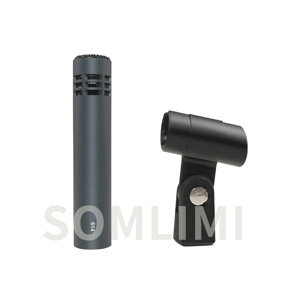 

High quality 614 condenser instrument microphone, cardioid instrument mic with clamp mount for Hot selling