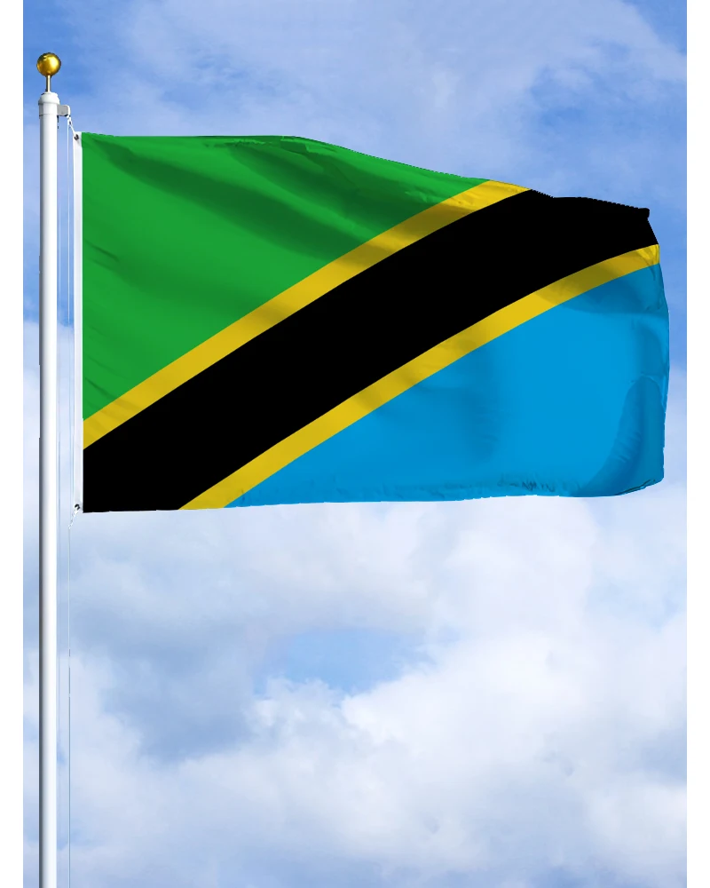 60X90 90X150 120X180Cm Bandiera Dell'Emblema Della Tanzania Arazzo Per Striscioni Stampato In Poliestere Per L'Arredamento