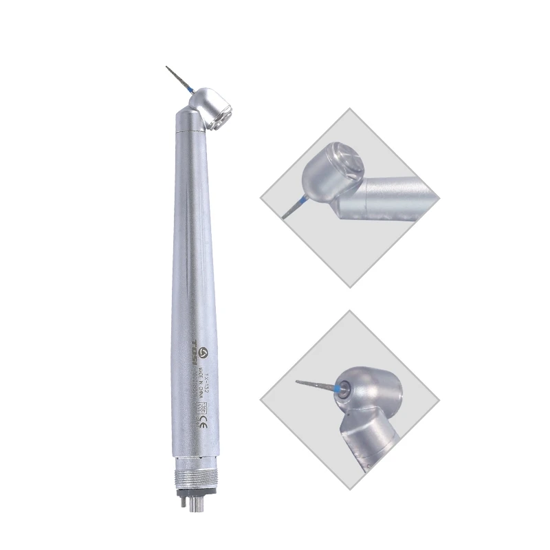 Anti-Rückzug-Hochgeschwindigkeits-Zahnhandstück, Einzelspray, leises Keramiklager, 2/4 Löcher, Druckknopf, autoklavierbarer E-Generator