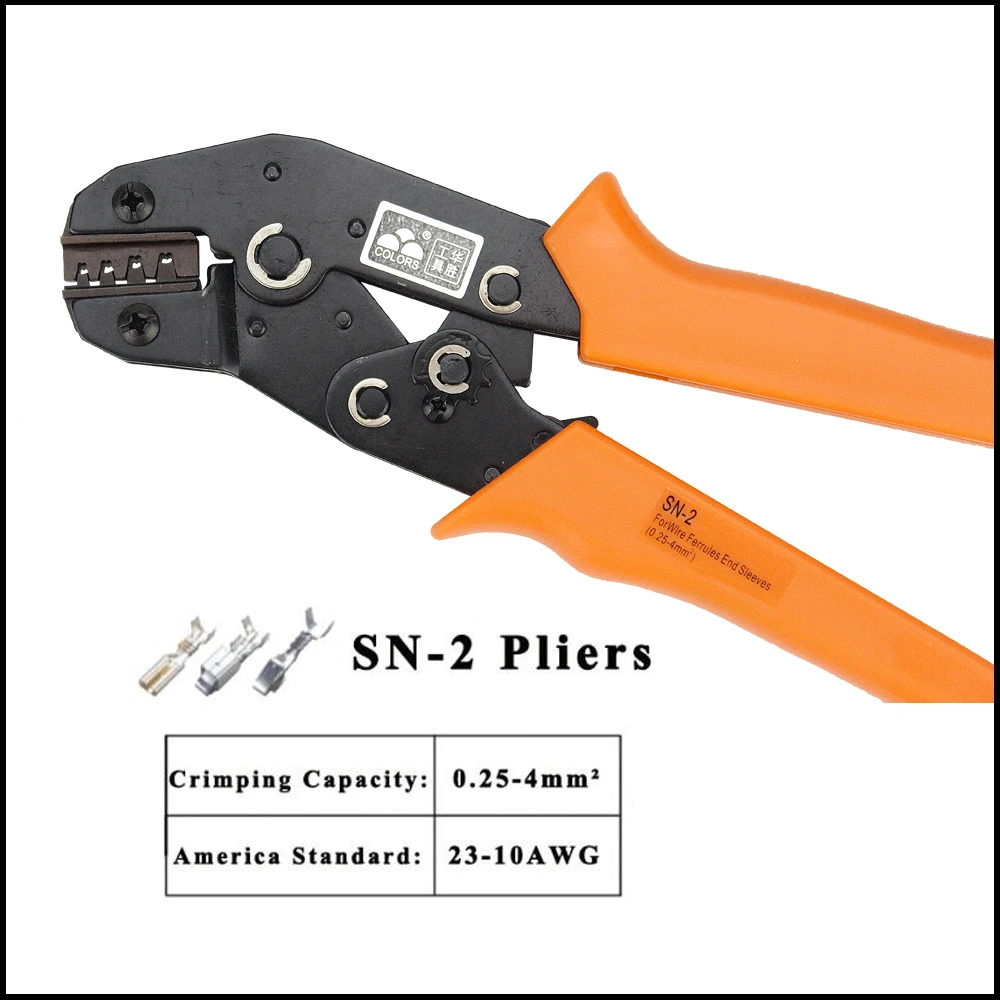 SN-2 Tool jaw pliers mini crimping terminal pliers C3,2.54,3.96 Non-insulated tabs and receptacles 6
