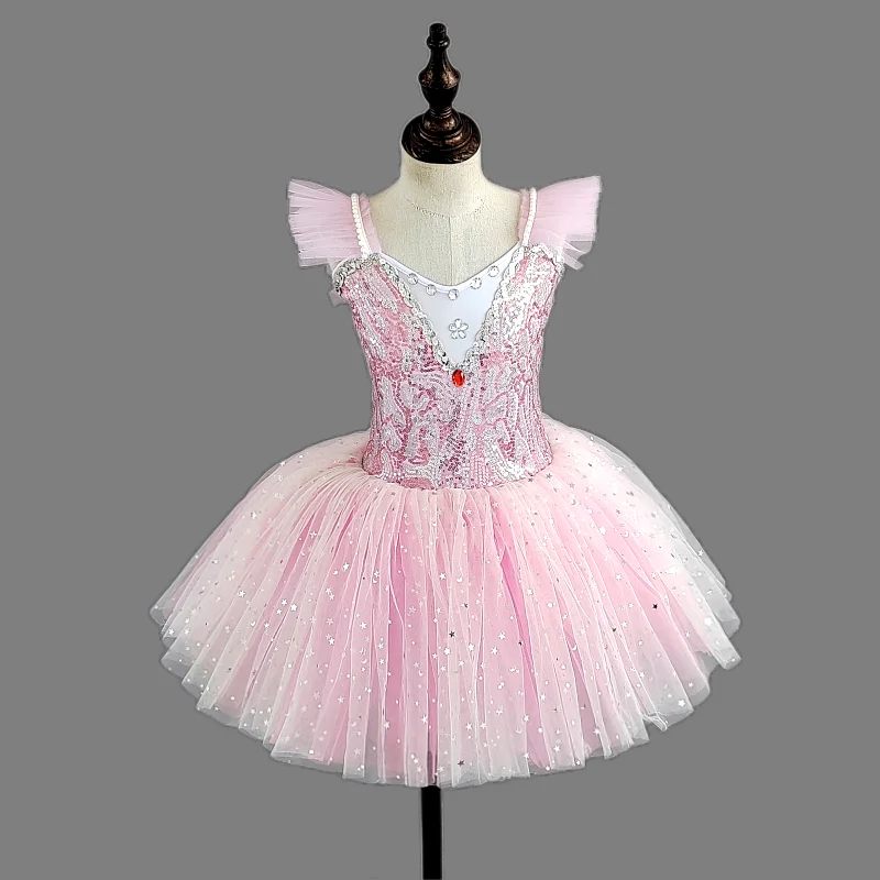 Children's ballet skirt girls dance skirt children's program collective performance costumes dance performance costumes 2