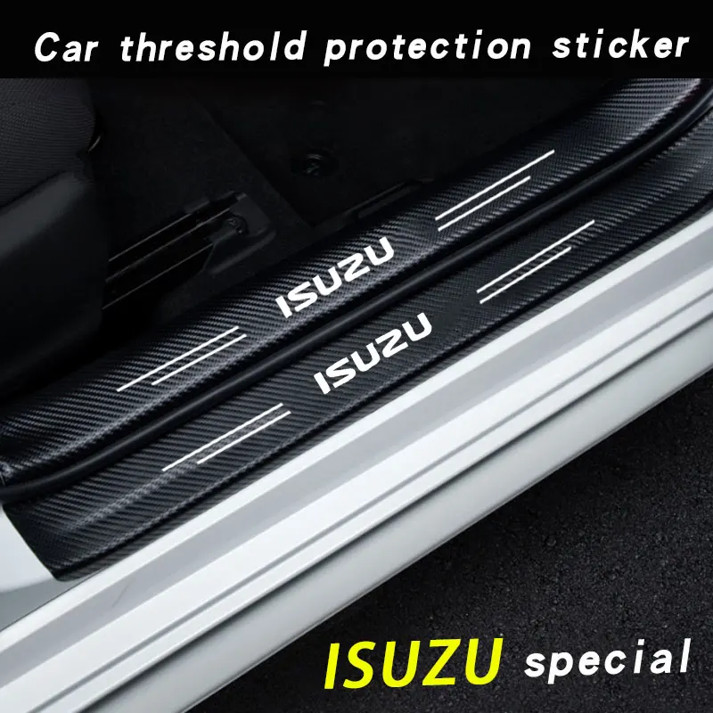 

for ISUZU Car series special Car threshold strip anti stepping sticker trunk door foot pedal protection sticker carbon fibre