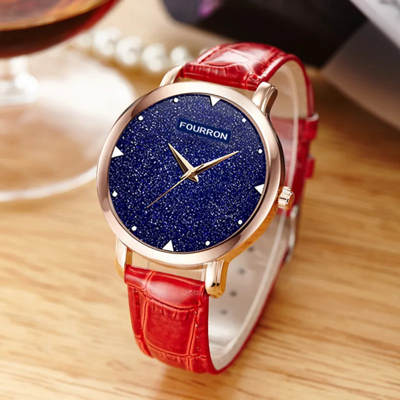 

Bright Stars Watch Waterproof Thin Trumpet Korean Women's Fashion Simple Student Ladies Watch Leisure Business Watch Reloj Mujer