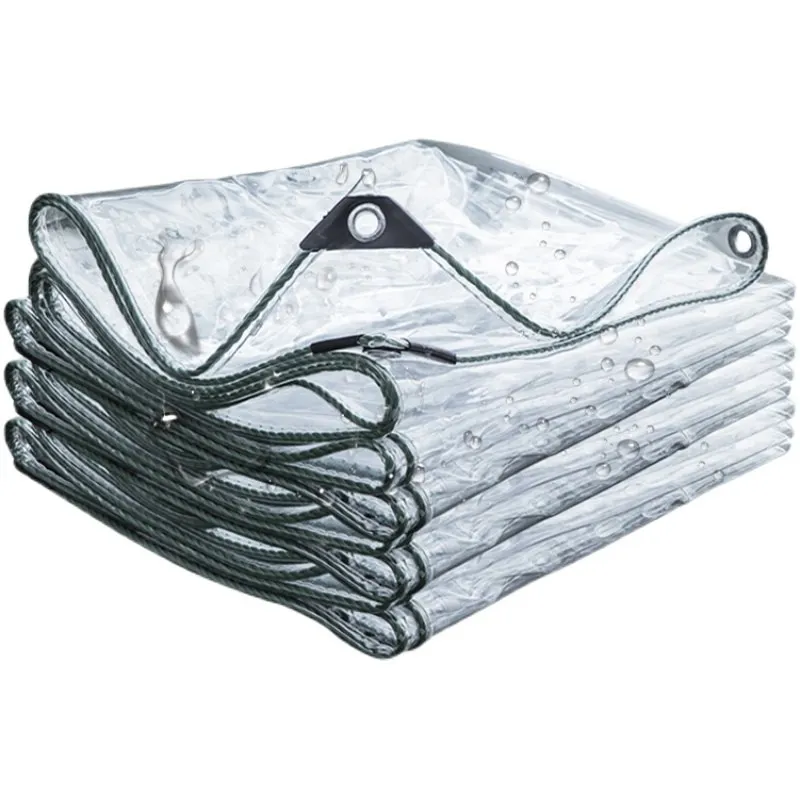 0,35 und 0,55 mm transparente PVC-Plane mit Reißverschluss, verdicktes, klares, regensicheres Tuch, Terrassendach, wasserdichtes Segel-Regenschutz für den Außenbereich – Detail 14