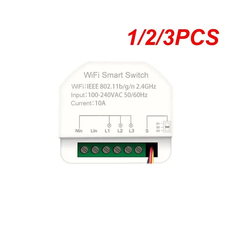 

Tuya Wifi Smart MINI Switch 10A 3 gang Module Breaker Timer Switches Smart Home Automation Works With Alexa