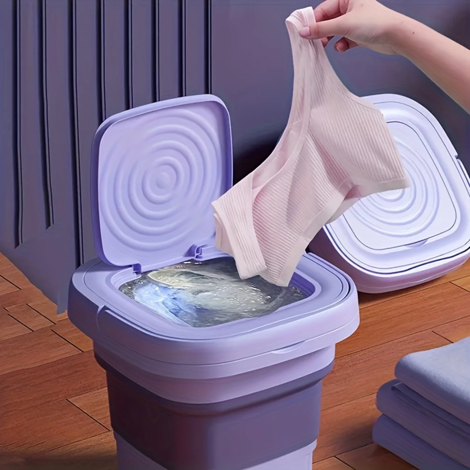 8L Foldable Mini Washing Machine Fully Automatic Portable & Compact For Baby & Toddler Clothes, Underwear, Panties Socks!