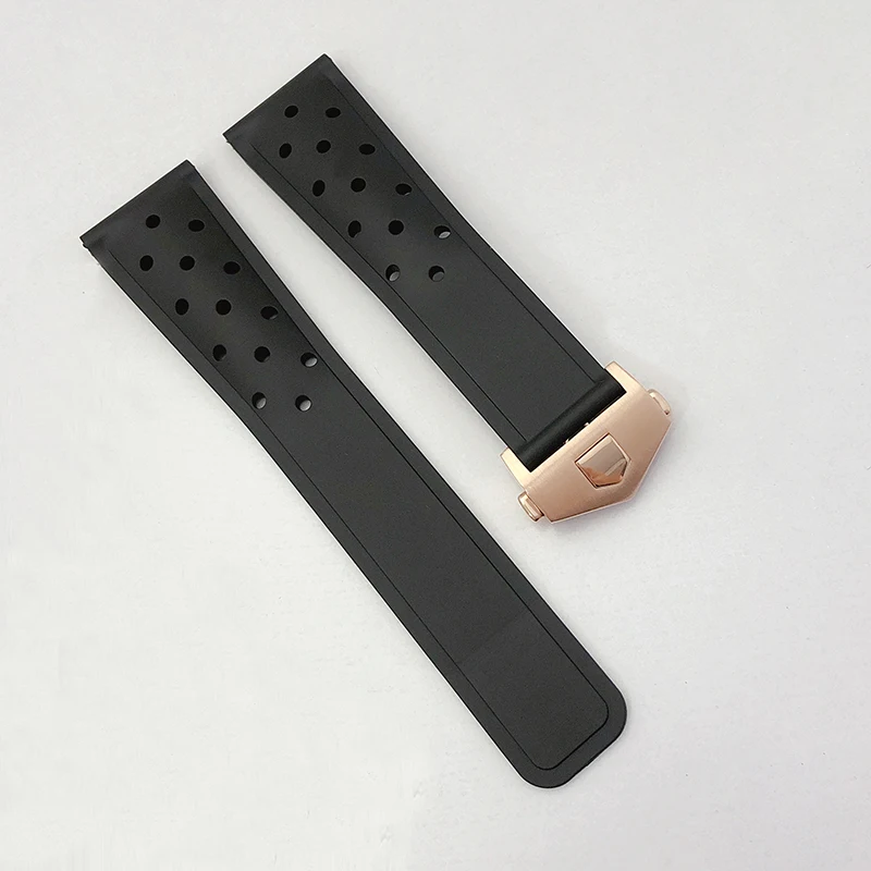 Cinturino Gomma TAG Heuer Cinturino In Gomma Per TAG Heuer F1 Aquaracer 20 Mm - Nero, Con Fibbia In Acciaio Cinturino Nero 20mm Per F1 Aquaracer CAF1112 - Foto 2