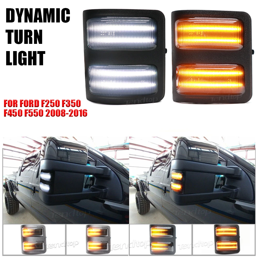

2 шт., светодиодный индикатор поворота для 2008-2016 Ford F250 F350 F450