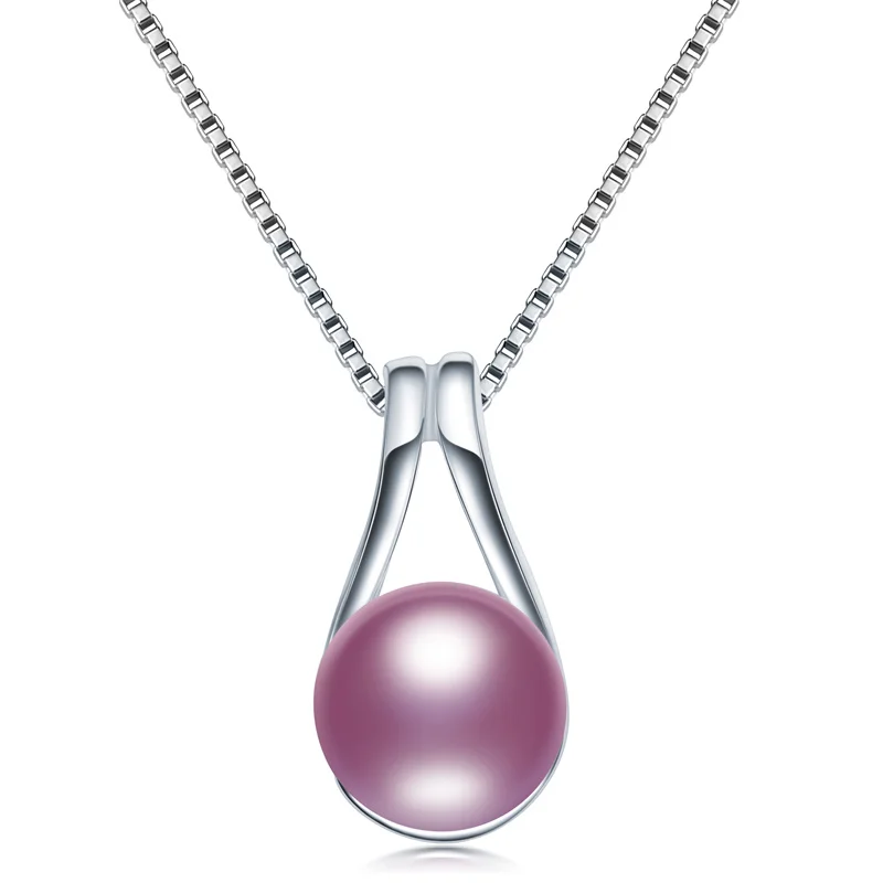 Natural Freshwater Pearl Pendants Necklace 925 Sterling Silver Fine Pendants Jewelry Gift for Women Wedding Anniversary pendant necklace silver necklace silver pendant