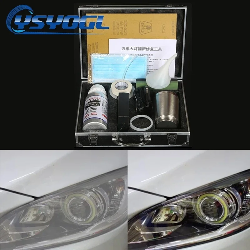 Car Headlight Restoration Kit Repair Fluid Polishing The Headlights