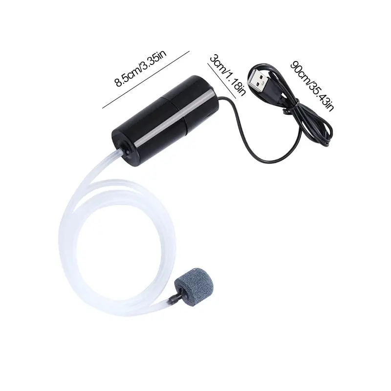 Fish Tank Oxygen Pump Silent Oxygenator Small Oxygen Pump Portable Mini USB Charging Fish Tank Oxygen Pump Fish Farming Aquarium Supplies