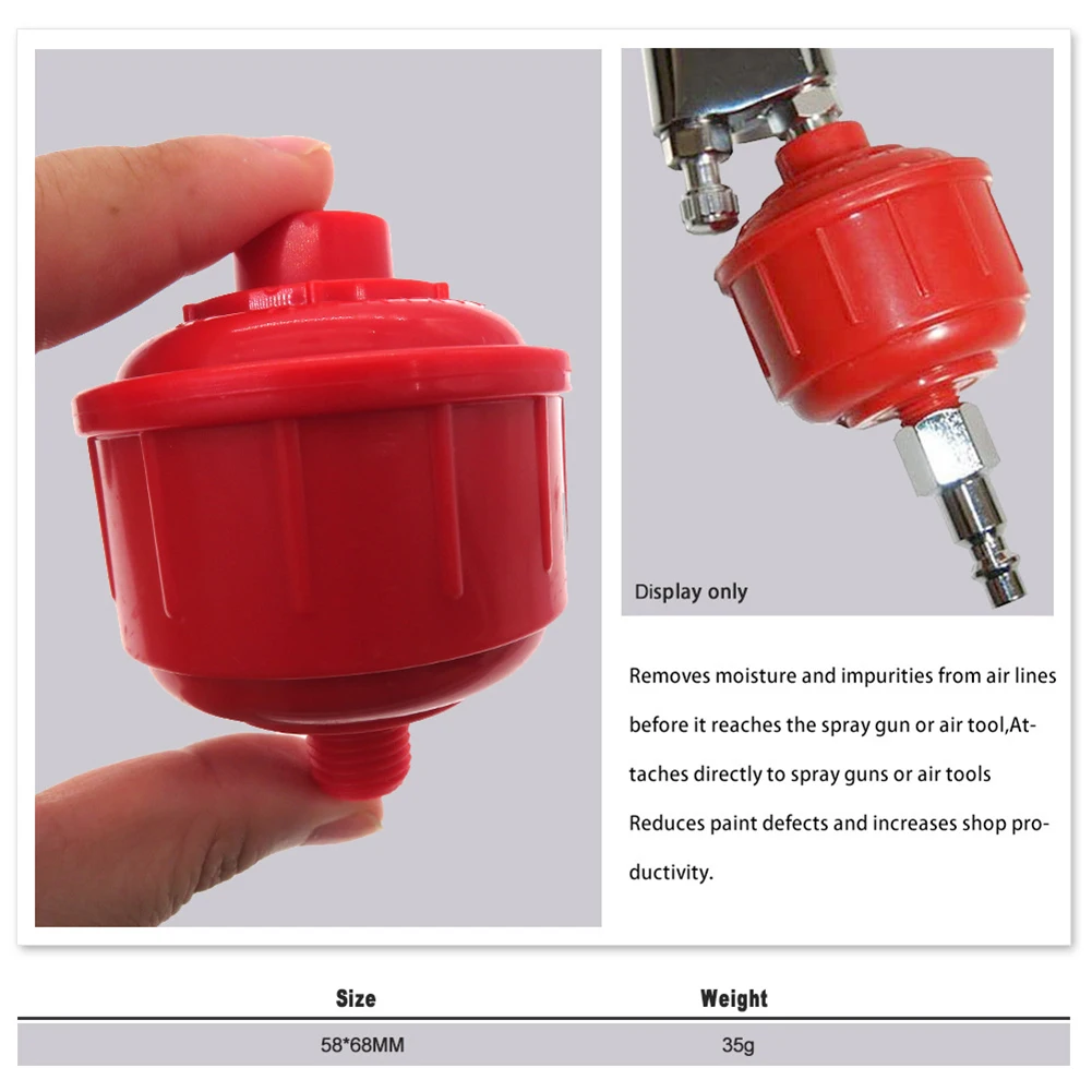 

2022 New Cheap Durable Top-quality Clean Airline Filter Tool Red Plastic 1pcs 58*68mm 70psi Air Filter Air Tools