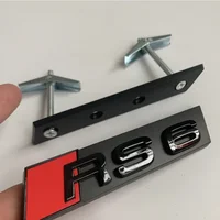 Badge de calandre de voiture Audi, emblème avant pour autocollant Audi S5 S6 S7 S8 RS3 RS4 RS5 RS6 RS7 RS8 SQ3 SQ5, accessoires de Modification automobile, 1 pièce 6