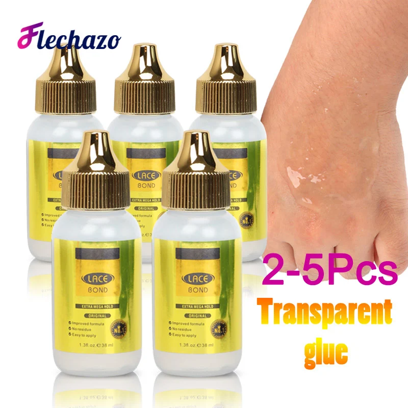 Wig Glue Hair Glue Lace Glue 2-5Pcs Waterproof Lace Front Wig Glue For Wigs Toupees Strong Hold Transparent Lace Adhesive Glue 1 3oz 38ml transparent clear strong lace wig glue waterproof adhesive for lace wigs hair pieces lace glue wig glue