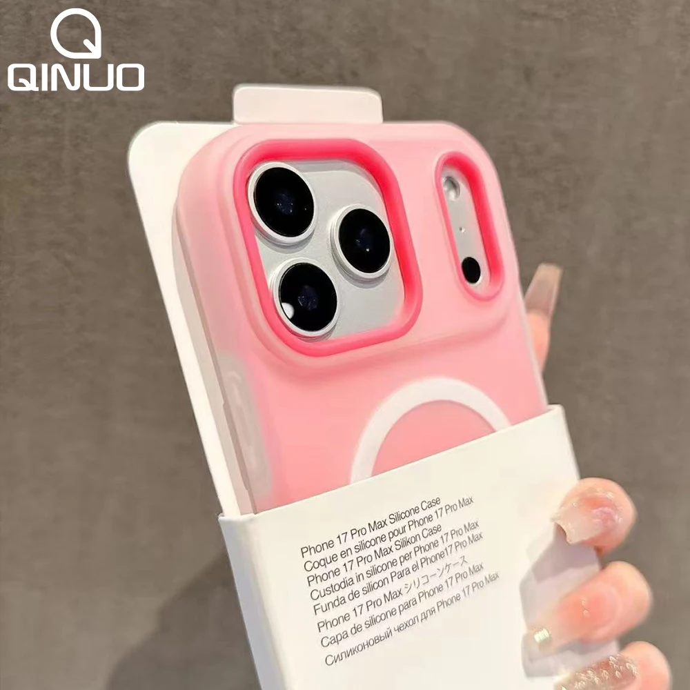 Original Candy Color 2IN1 Magnetic Case For iPhone 17 Air 16 15 14 13 12 11 Pro Max Plus For Magsafe Wireless Charge Matte Cover 1