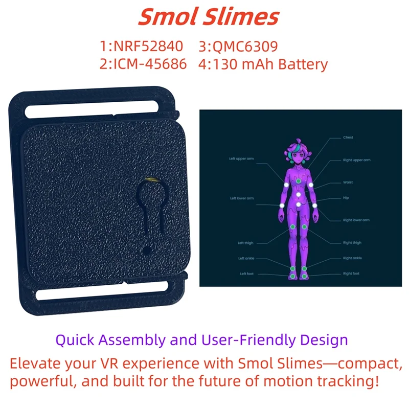 Smol Slimes Tracker Integration ICM-45686 IMU+ QMC6309