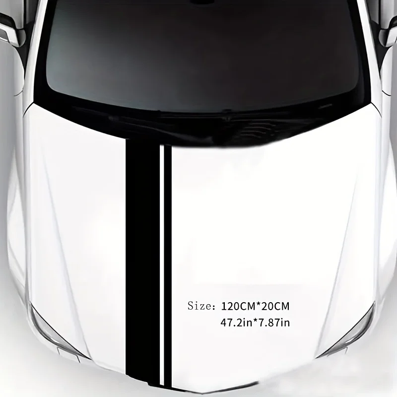 1pc Haube Auto Aufkleber Personalisierte Streifen Aufkleber Auto Modifizierte Körper Aufkleber Auto Zubehör Dekoration Abdeckung Film – Detail 5
